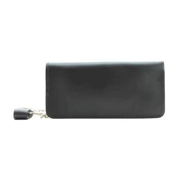 Men's Classic Genuine Premium Leather Snap Chain Trucker Biker Wallet Black NEW - Picture 6 of 9